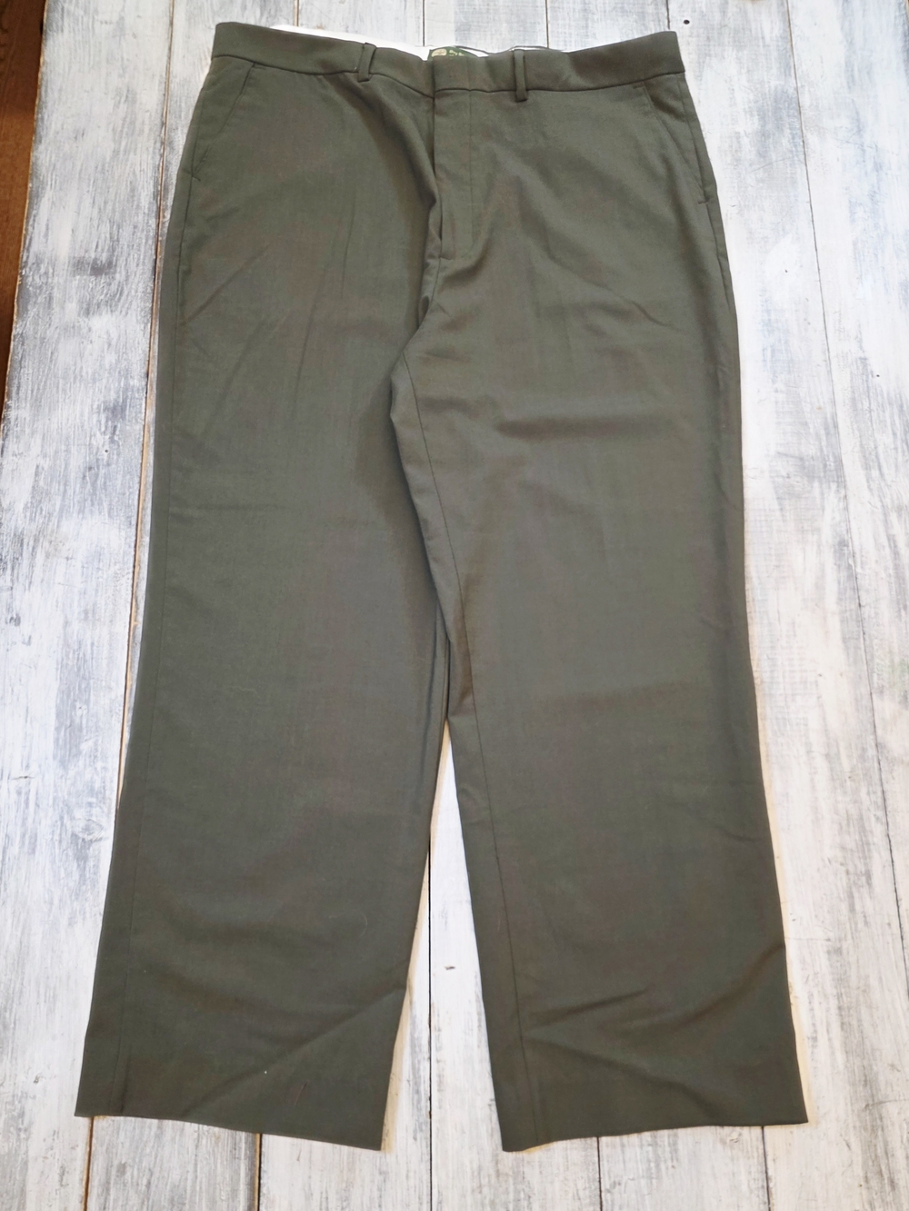 Boy Scouts Of America Men's Olive Dress Pants - Classic Flat Front sz 42